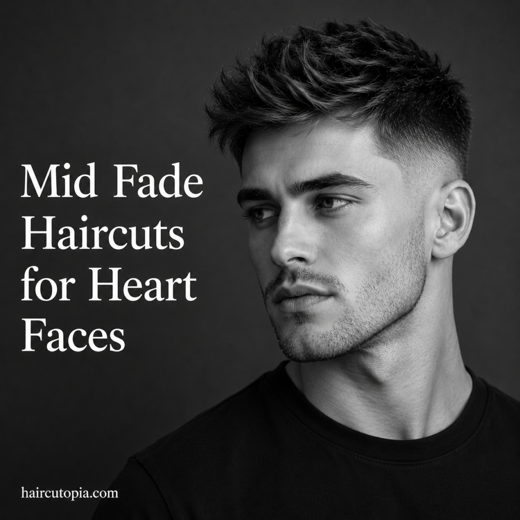 Mid Fade Haircuts for Heart Faces