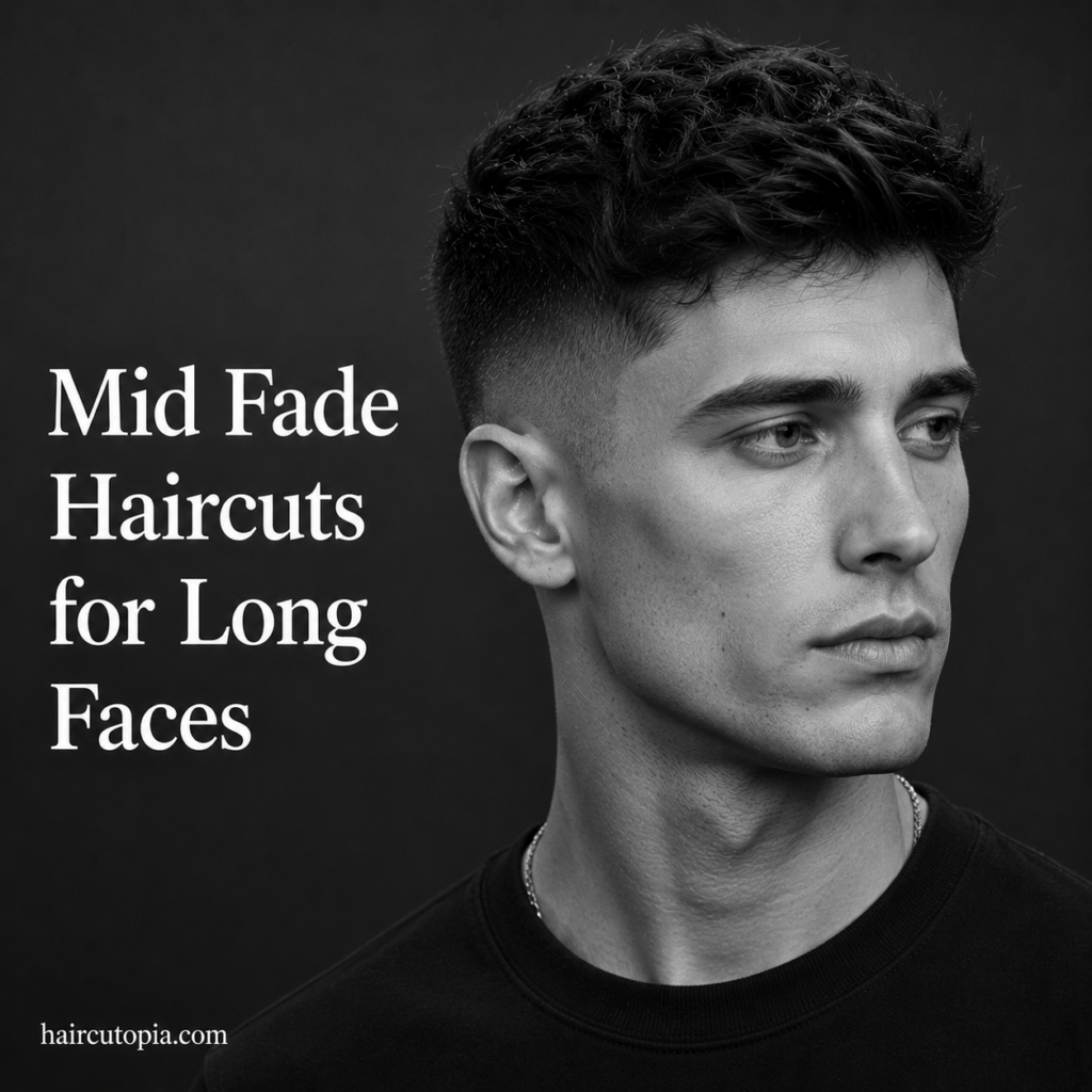 Mid Fade Haircuts for Long Faces