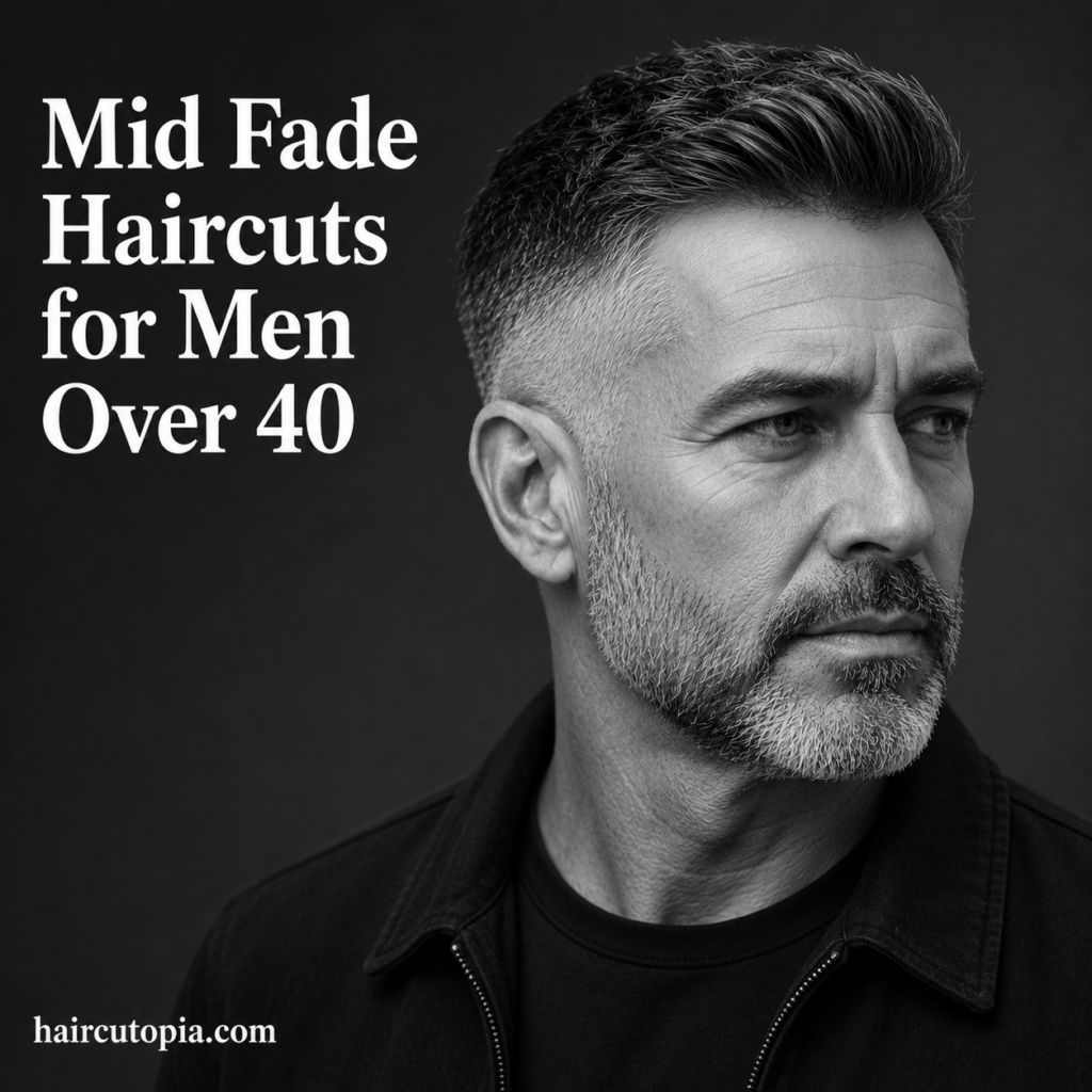Mid Fade Haircuts for Men Over 40