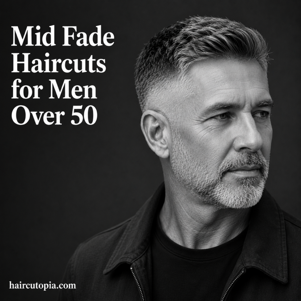 Mid Fade Haircuts for Men Over 50
