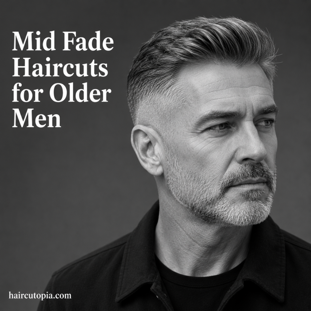 Mid Fade Haircuts for Older Men