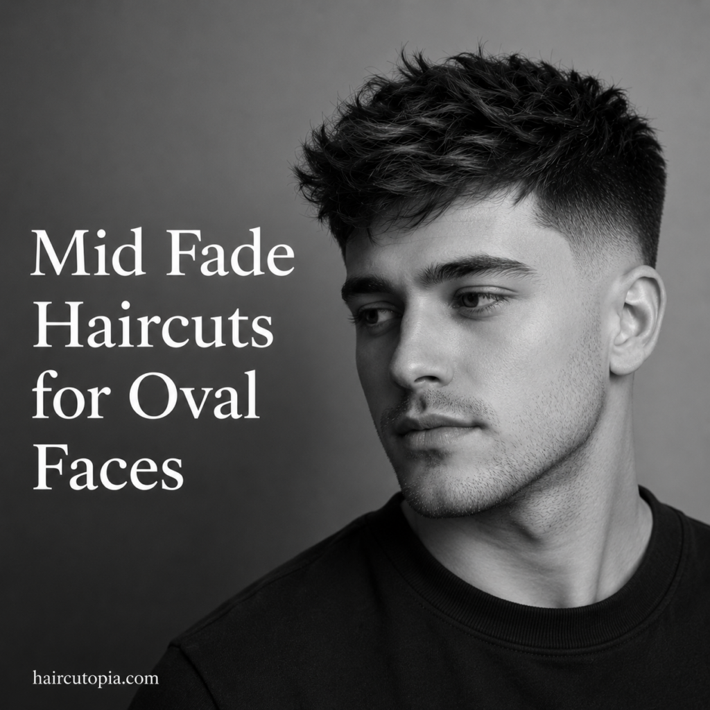 Mid Fade Haircuts for Oval Faces