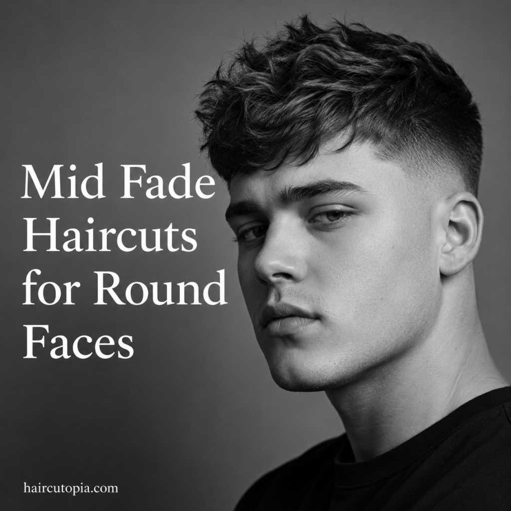 Mid Fade Haircuts for Round Faces