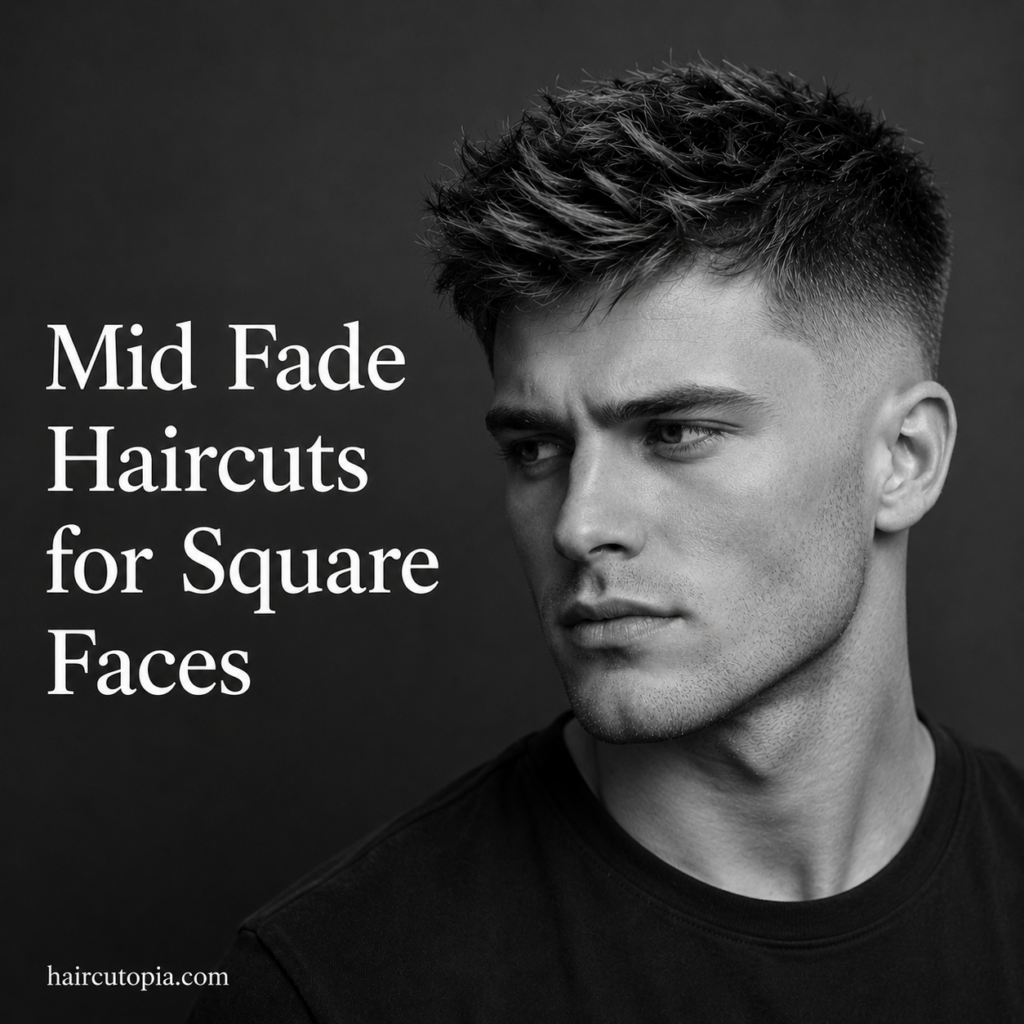 Mid Fade Haircuts for Square Faces