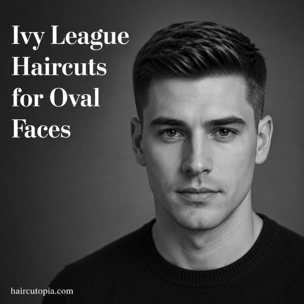 Ivy League Haircuts for Oval Faces