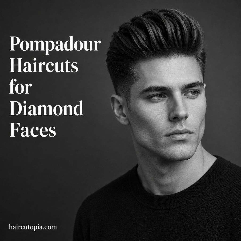 Pompadour Haircuts for Diamond Faces