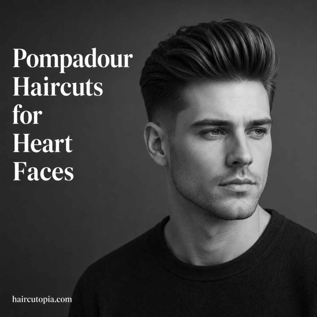 Pompadour Haircuts for Heart Faces