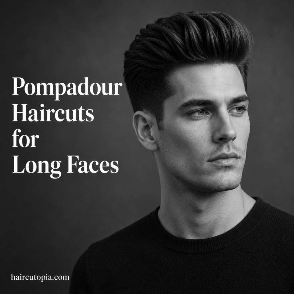 Pompadour Haircuts for Long Faces