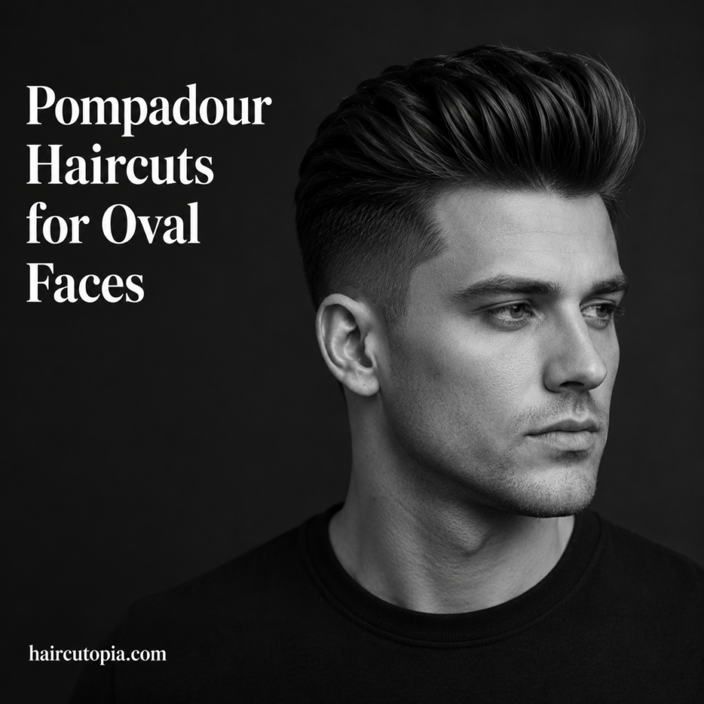 Pompadour Haircuts for Oval Faces