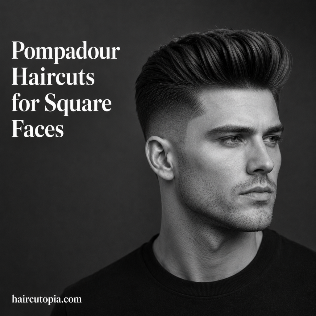 Pompadour Haircuts for Square Faces