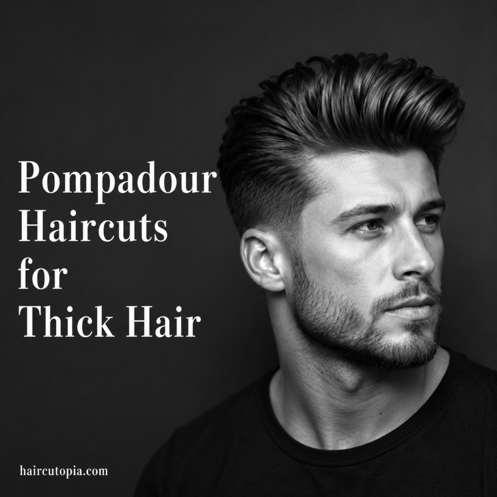 Pompadour Haircuts for Thick Hair
