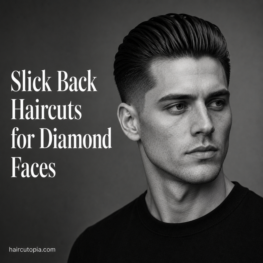 Slick Back Haircuts for Diamond Faces