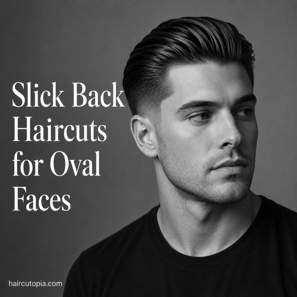 Slick Back Haircuts for Oval Faces
