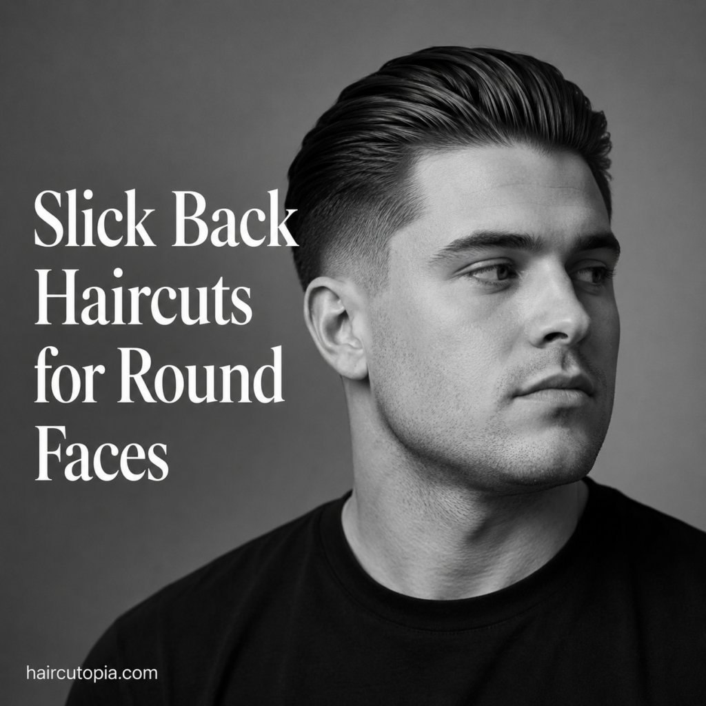 Slick Back Haircuts for Round Faces