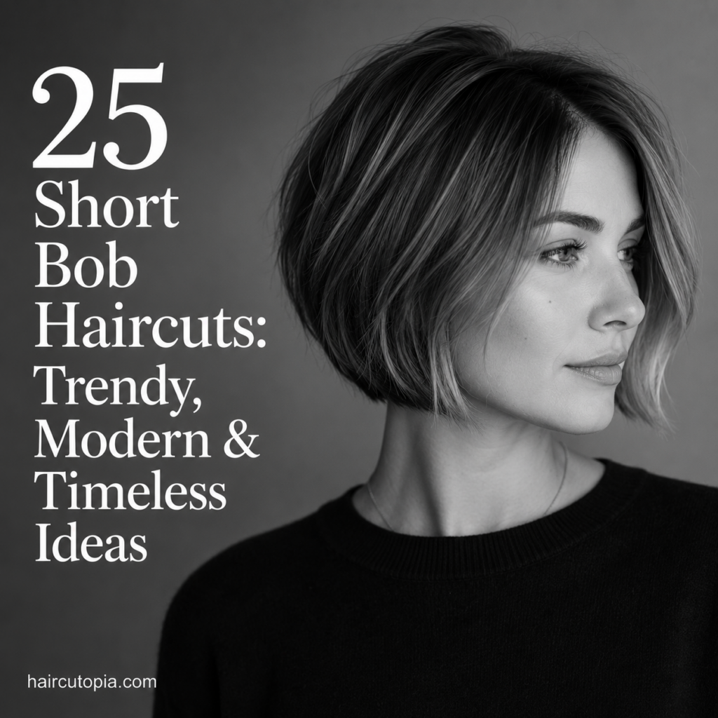 25 Short Bob Haircuts: Trendy, Modern & Timeless Ideas