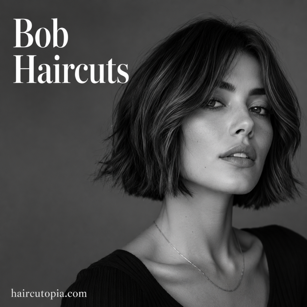Modern textured bob haircut for women