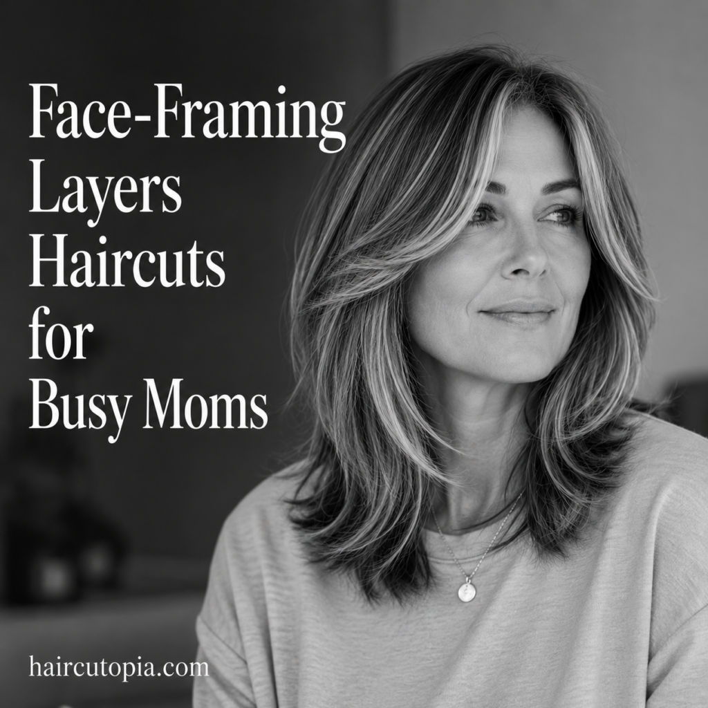 Face-Framing Layers Haircuts for Busy Moms