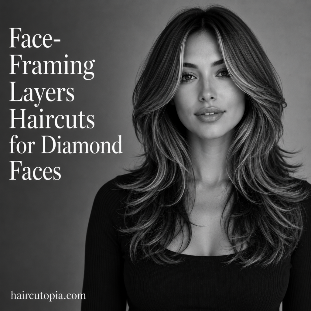 Face-Framing Layers Haircuts for Diamond Faces: 25 Flattering Styles to Highlight Your Features