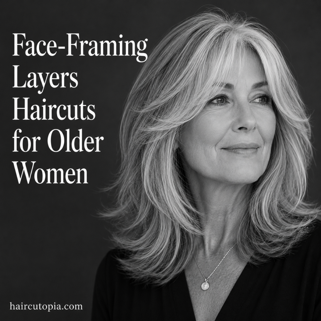 Face-Framing Layers Haircuts for Older Women
