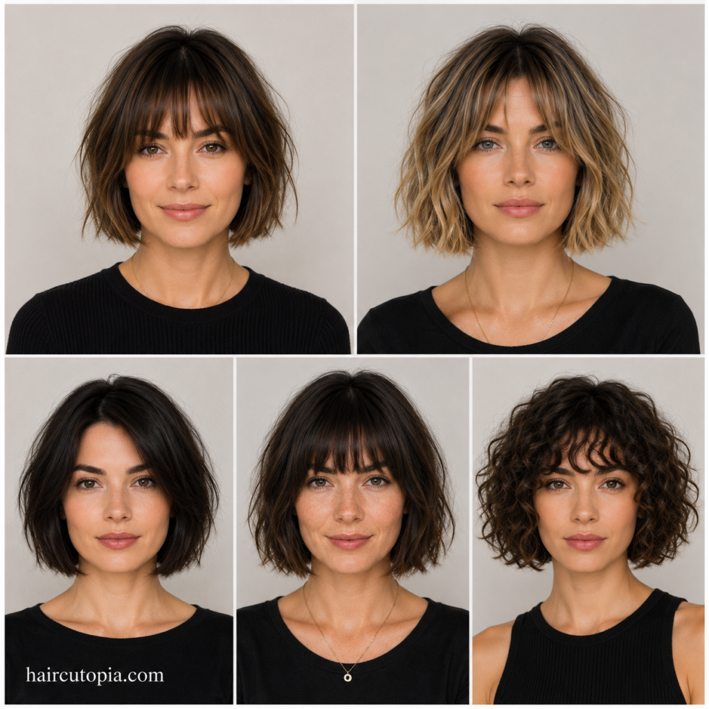 Five French bob haircut ideas with classic, wavy, textured and curly styles