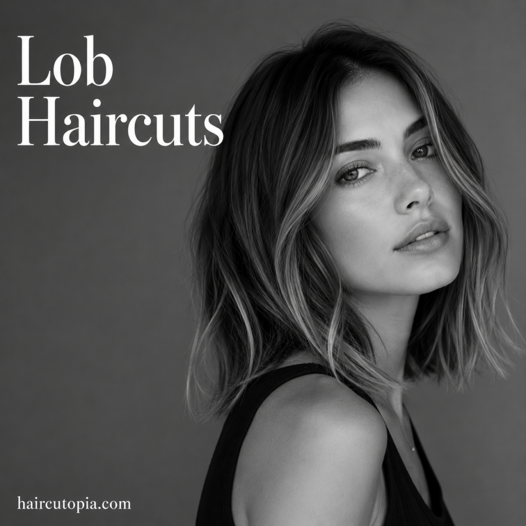Modern lob haircut with soft layers and shoulder-length texture
