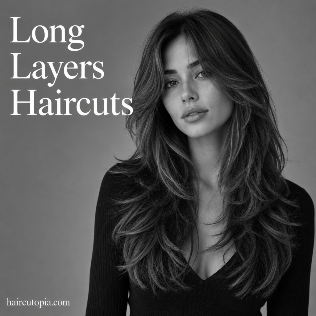 Long layers haircut with soft face-framing pieces and flowing layered lengths