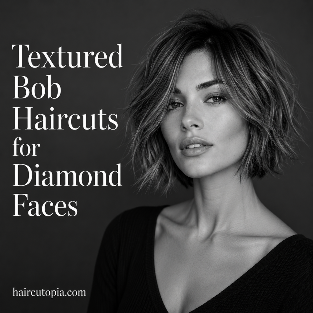 Textured Bob Haircuts for Diamond Faces: 25 Flattering Styles That Highlight Your Best Features
