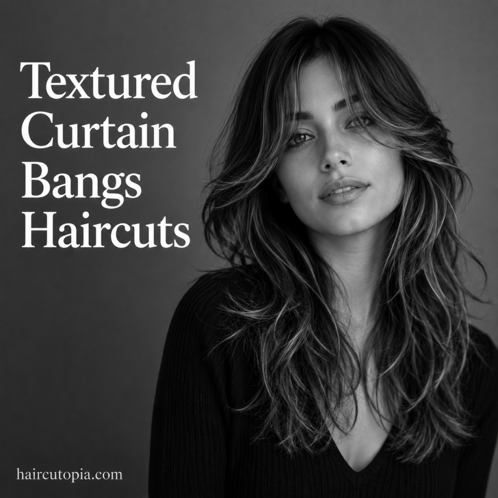 Textured Curtain Bangs Haircuts: 25 Modern Styles Full of Movement and Volume