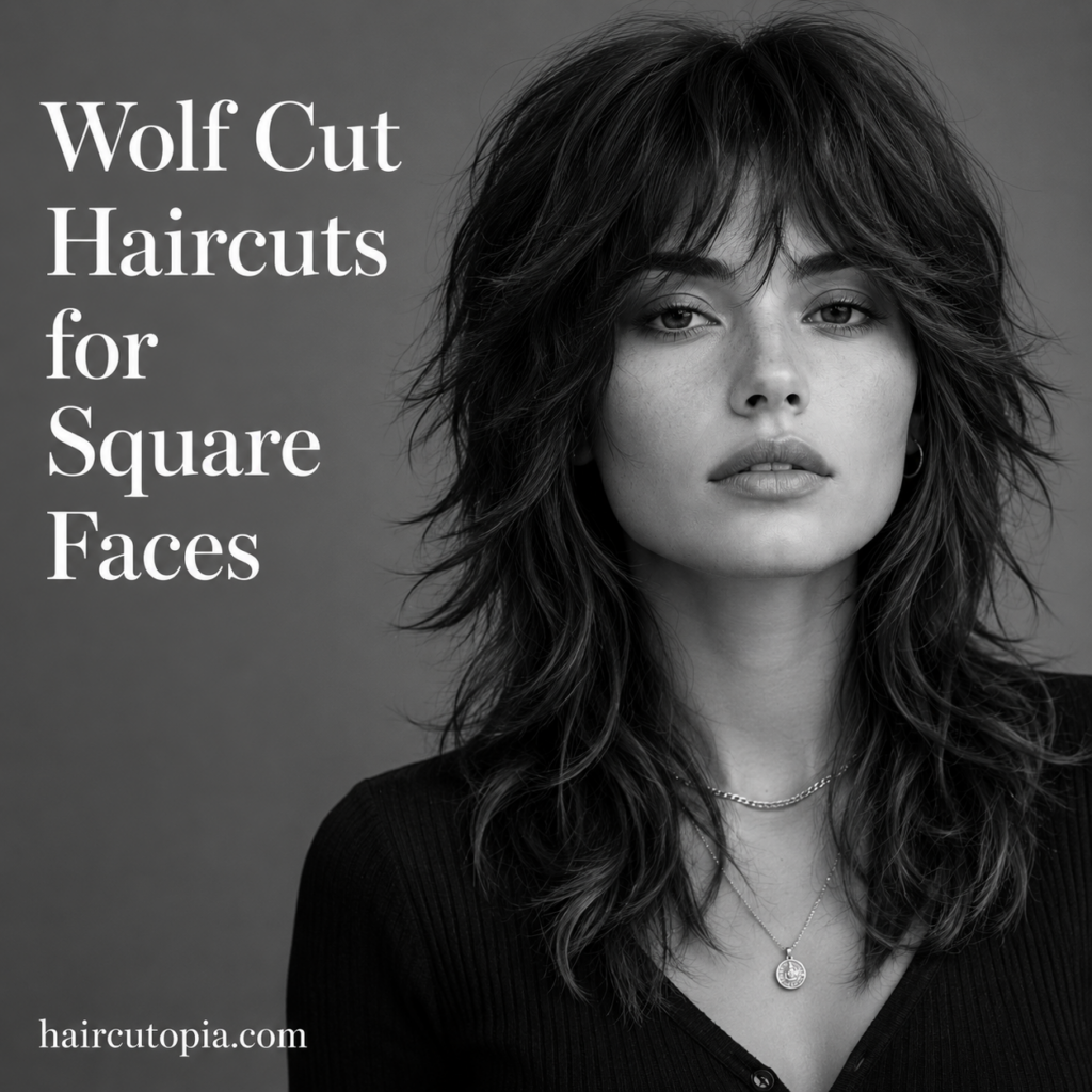 Wolf Cut Haircuts for Square Faces: 25 Flattering Styles That Soften Strong Features