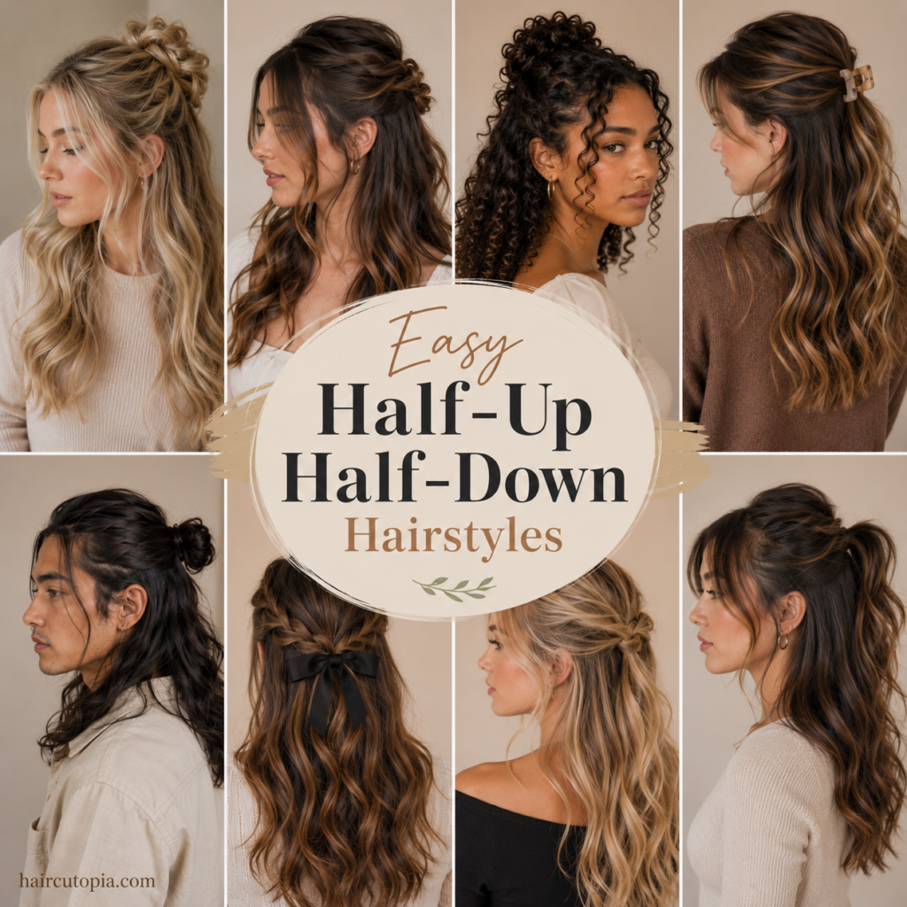 25 Easy Half-Up Half-Down Hairstyles You Can Actually Do Yourself