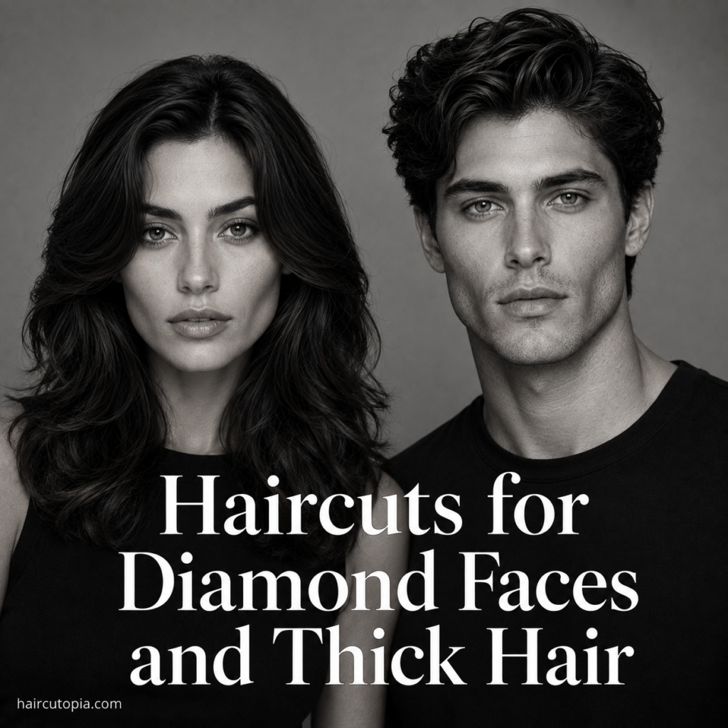 Haircuts for Diamond Faces and Thick Hair: The Best Styles for Beautiful Balance