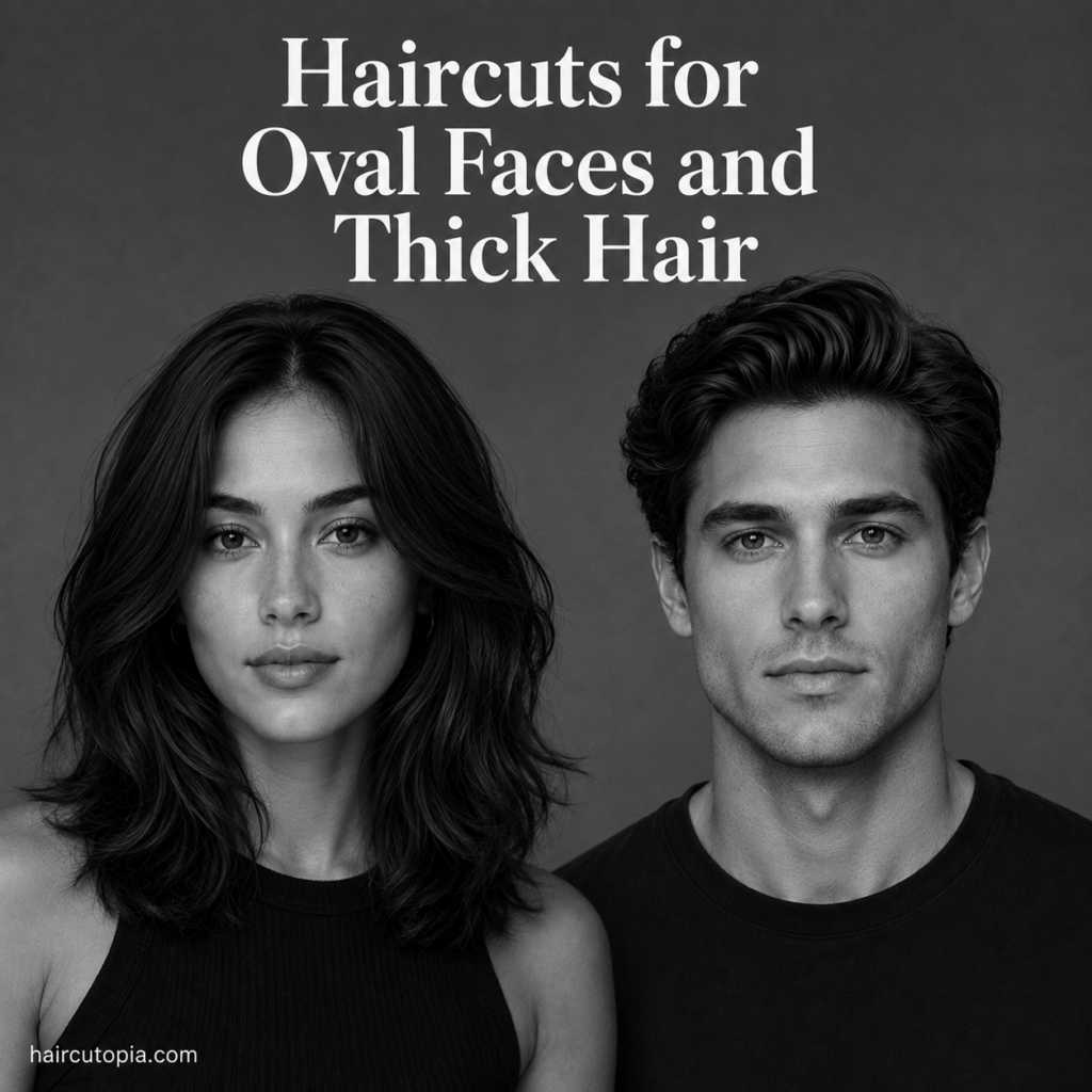 Haircuts for Oval Faces and Thick Hair: 35 Flattering Styles That Make Thick Hair Shine