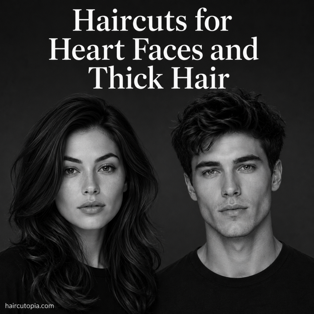 Haircuts for Heart Faces and Thick Hair: 25 Flattering Styles That Add Shape Without the Bulk