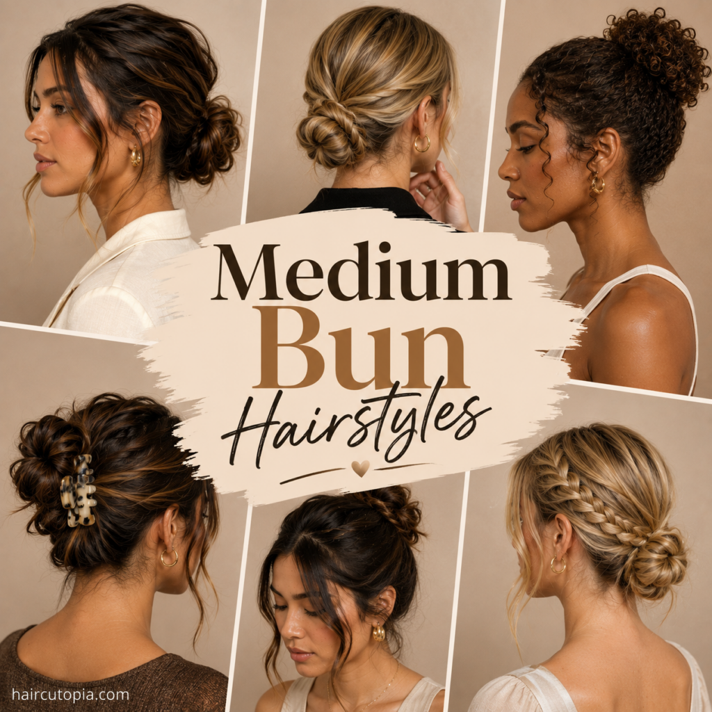 25 Medium Bun Hairstyles for Easy, Versatile Styling