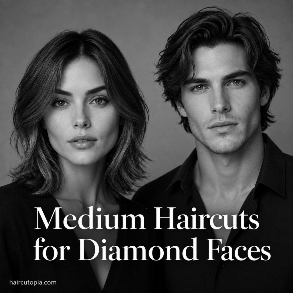 Medium Haircuts for Diamond Faces: The Most Flattering Styles for Balanced, Beautiful Proportions