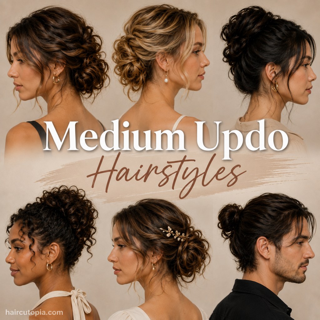 Medium Updo Hairstyles: 20 Stylish Ideas for Medium-Length Hair